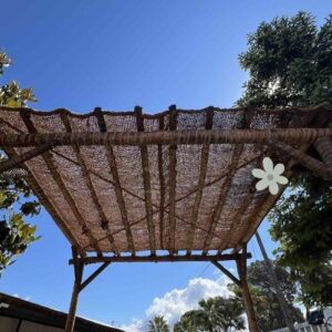 Pérgola de Eucalipto con Varas Rectangular 4m x 3m