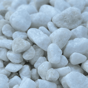 Piedra mármol Canto rodado Blanco Puro