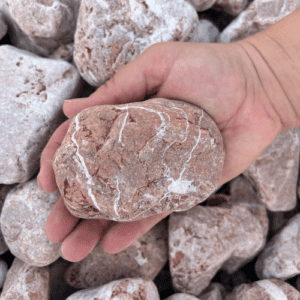 Piedra mármol Canto rodado Color Rojo - saco 20 kg, 60/90 mm