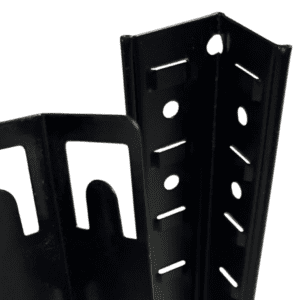 Pack 2 Estanterías Galvanizadas 5 Baldas Negro 180x40x90cm