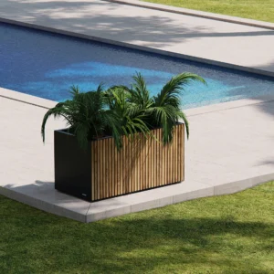 Jardinera de Madera Metálica Deco Planter Modular Rectangular