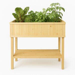 Jardinera alzada natural Madera Abeto Urban garden wood