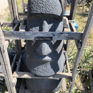 Moái de piedra artificial Figura moái hormigón maceta 100cm
