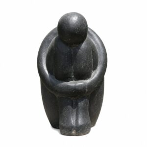 Figura Decorativa Melancolía de Hormigón Negro 50 cm
