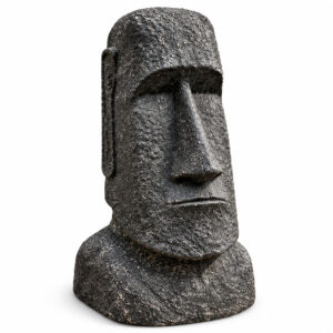 Moái Decorativo de hormigón Negro Estatua Estilo Isla de Pascua